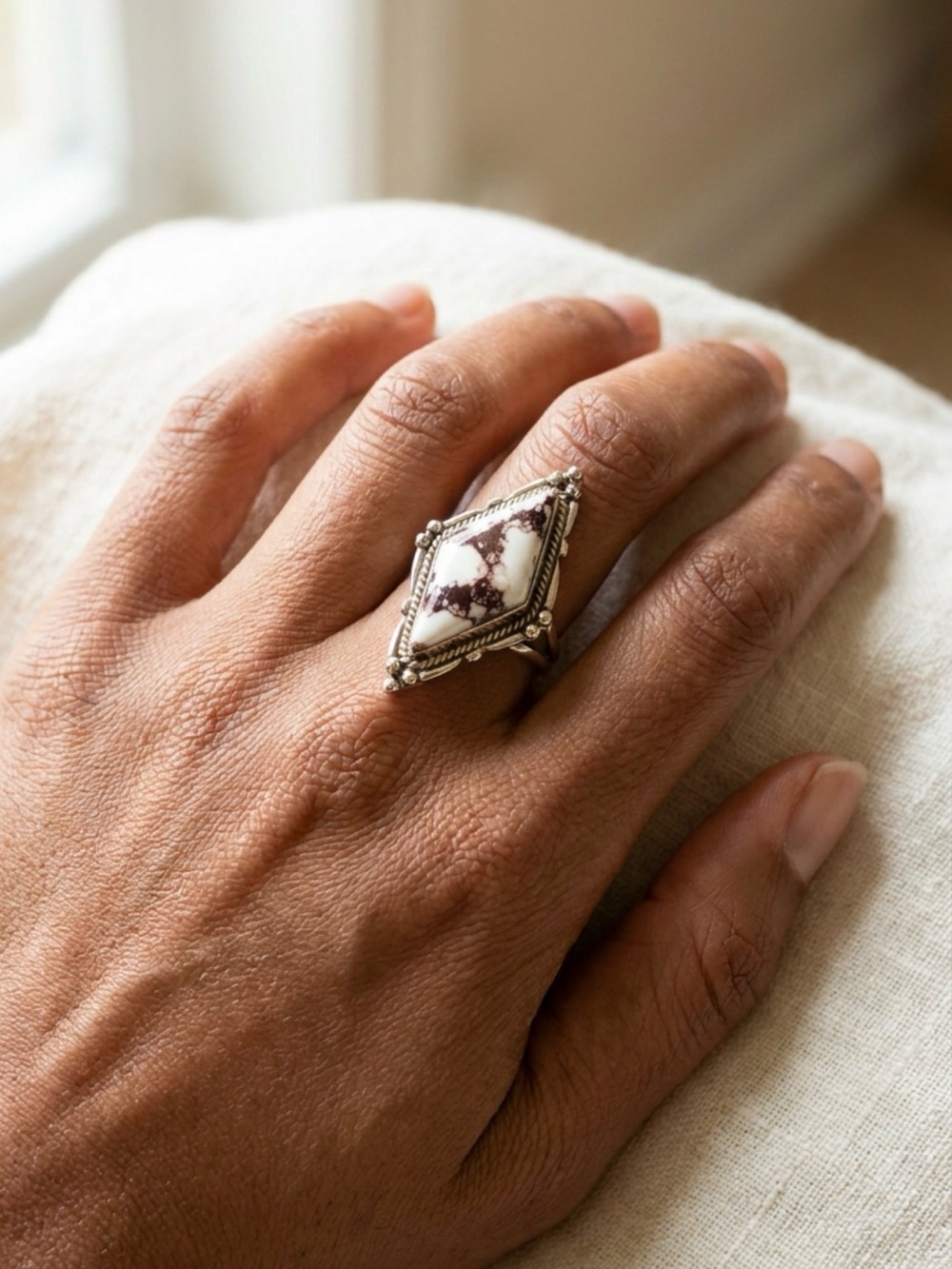 Wild Horse Jasper Sterling Silver Ring